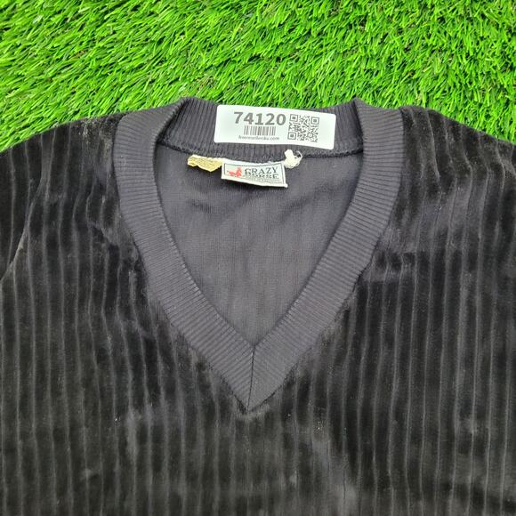 Vintage MOD Ribbed Sweater Womens XS 16x22 Black - Picture 3 of 7